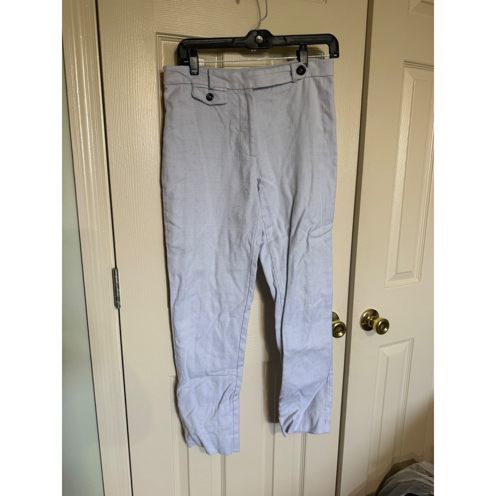 Anthropologie The Essential Slim Pants Womens 2 Light Blue  Work Trousers